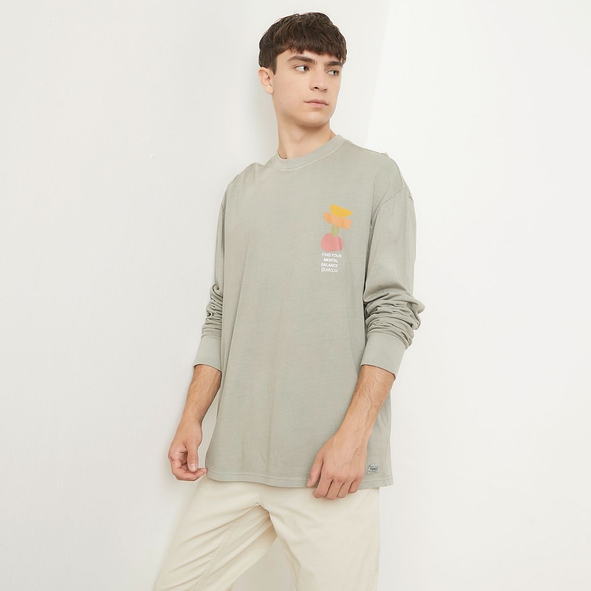 BEARCLIFF - Polera Manga Larga Algodón Hombre Bearcliff