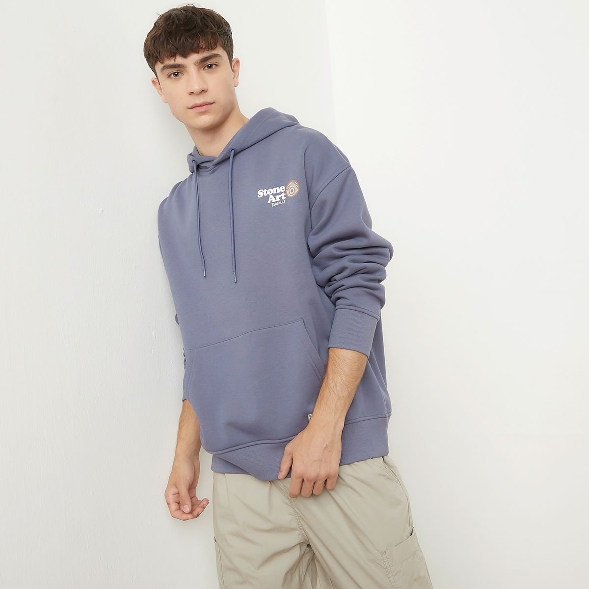 BEARCLIFF - Polerón Hoodie Oversize Fit  Algodón Hombre Bearcliff
