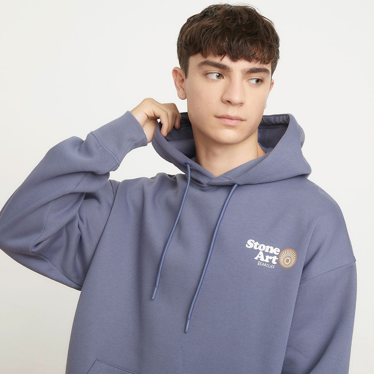 BEARCLIFF - Polerón Hoodie Oversize Fit  Algodón Hombre Bearcliff