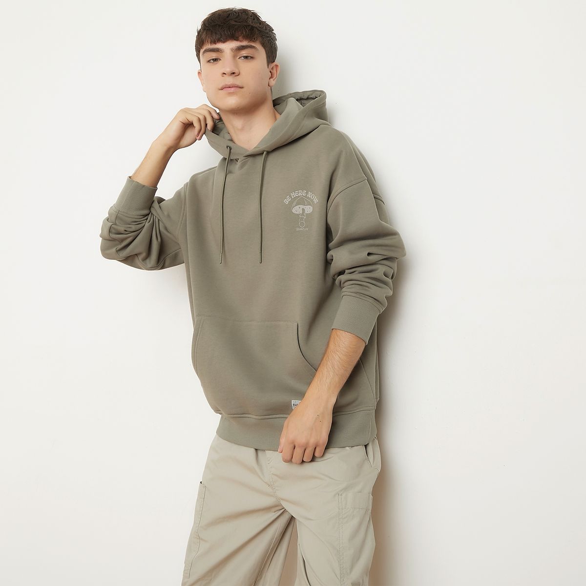 BEARCLIFF - Polerón Hoodie Oversize Fit  Algodón Hombre Bearcliff