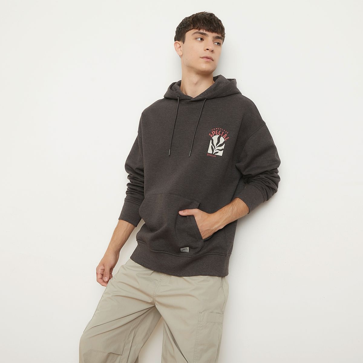 BEARCLIFF - Polerón Hoodie Oversize Fit  Algodón Hombre Bearcliff