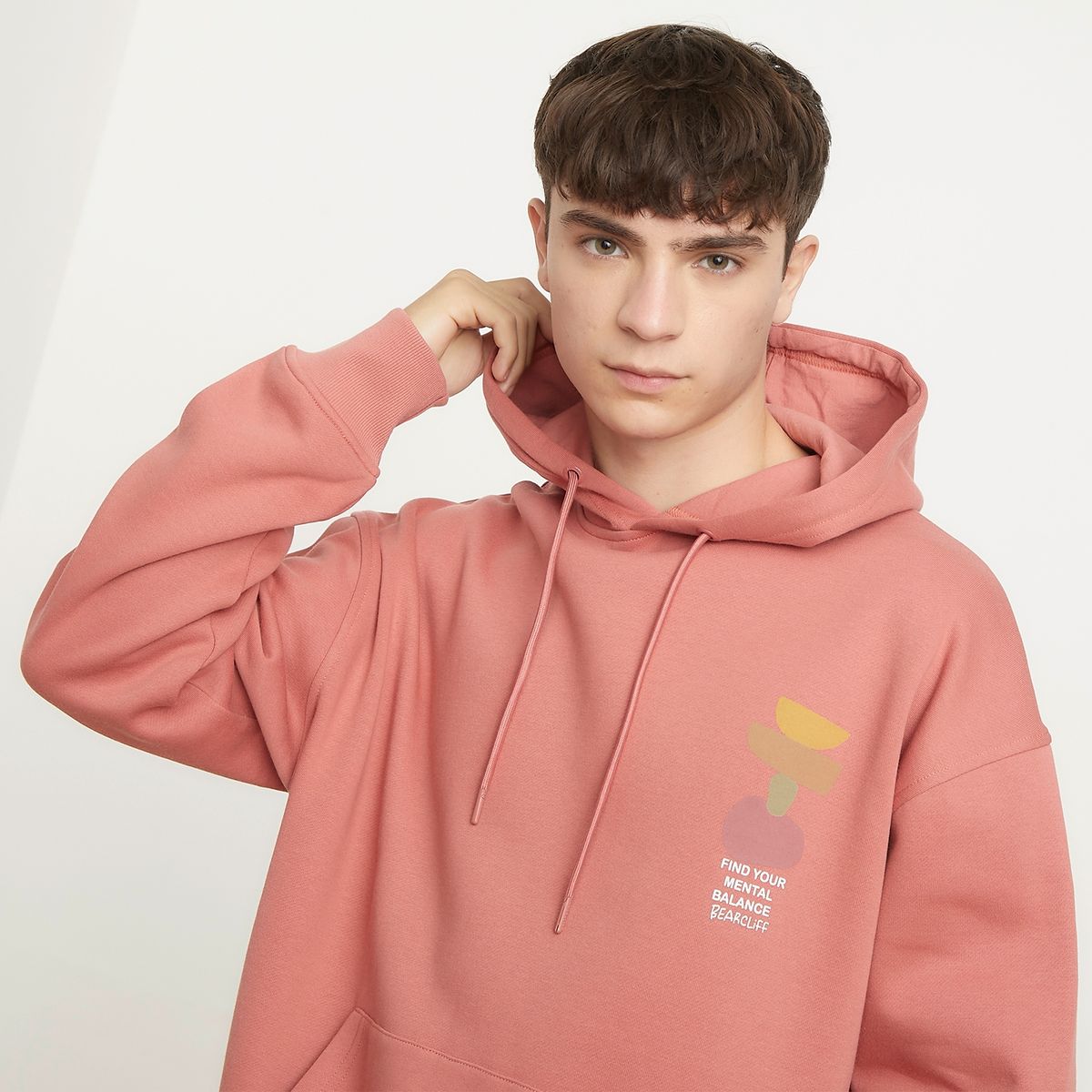 BEARCLIFF - Polerón Hoodie Oversize Fit  Algodón Hombre Bearcliff