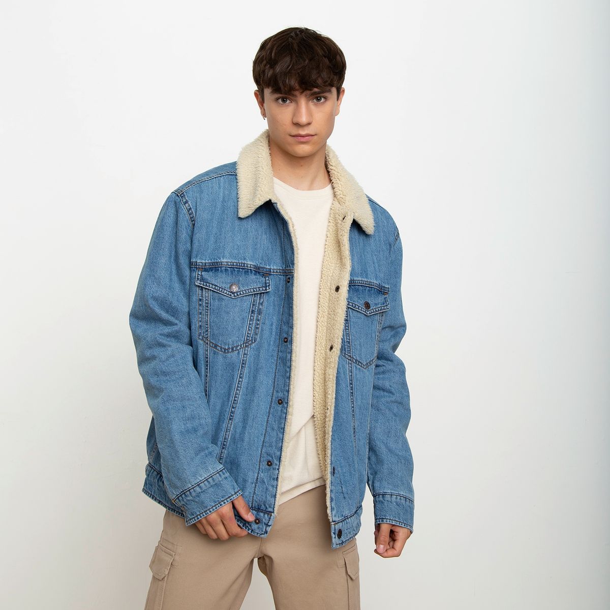 BEARCLIFF - Chaqueta Denim Oversize Hombre Bearcliff