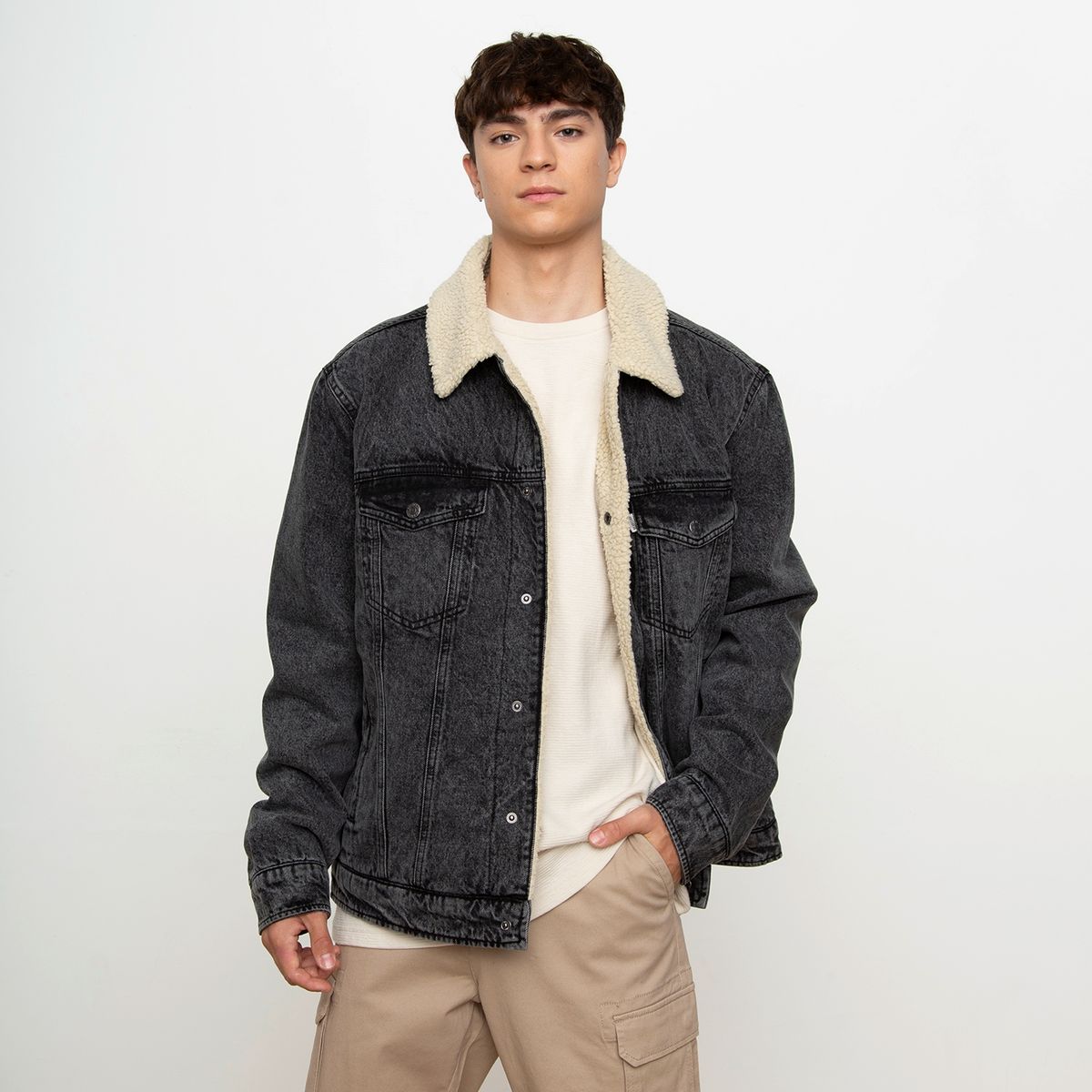 BEARCLIFF - Chaqueta Denim Oversize Hombre Bearcliff