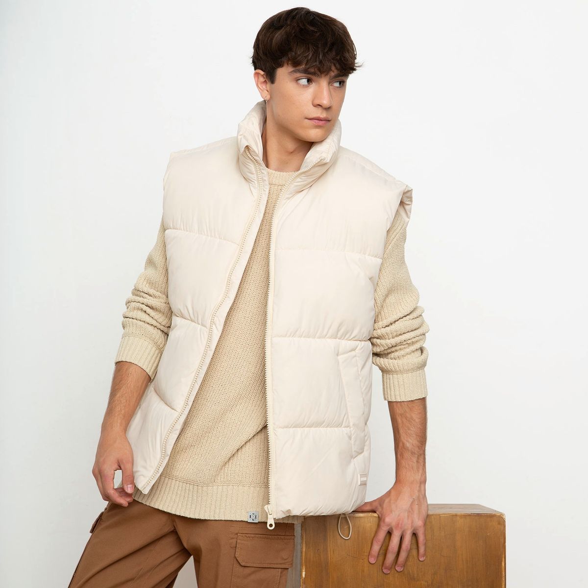 BEARCLIFF - Parka Sin Mangas Bicolor Recto Hombre Bearcliff