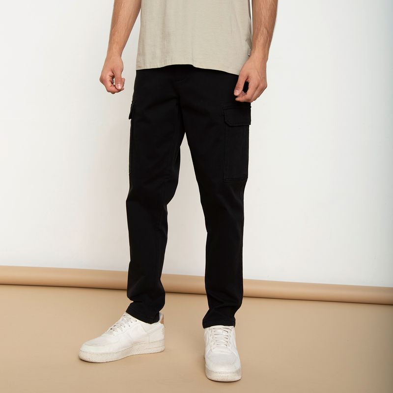 BEARCLIFF - Pantalón Cargo Algodón Slim Hombre Bearcliff