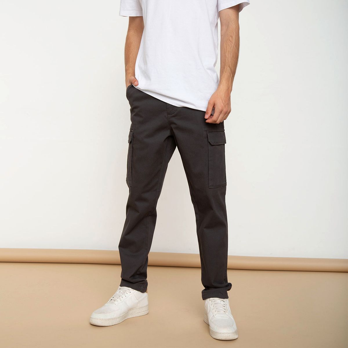 BEARCLIFF - Pantalón Cargo Algodón Slim Hombre Bearcliff