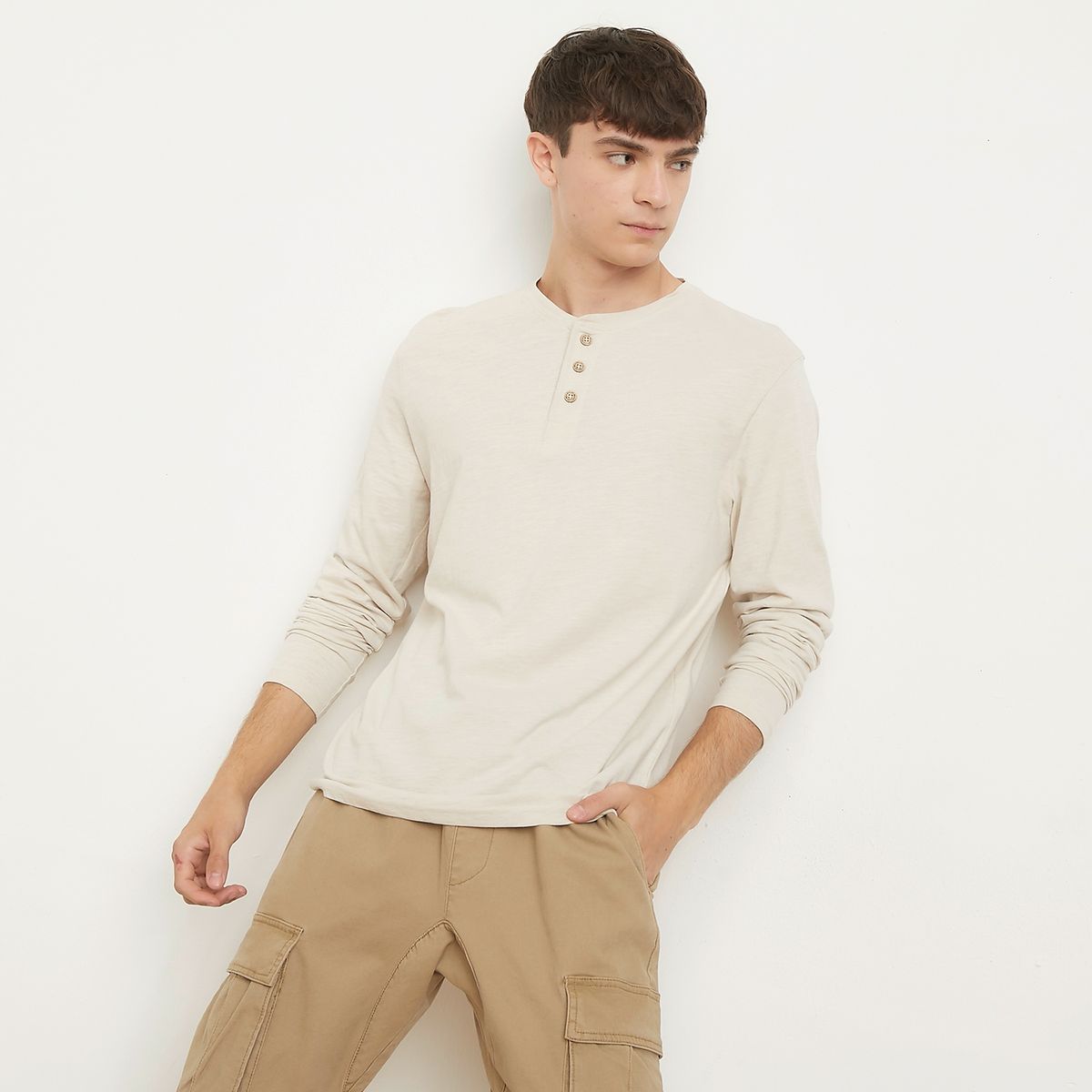 BEARCLIFF - Polera Manga Larga Algodón Hombre Bearcliff