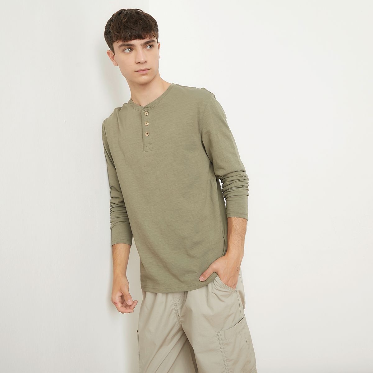 BEARCLIFF - Polera Manga Larga Algodón Hombre Bearcliff