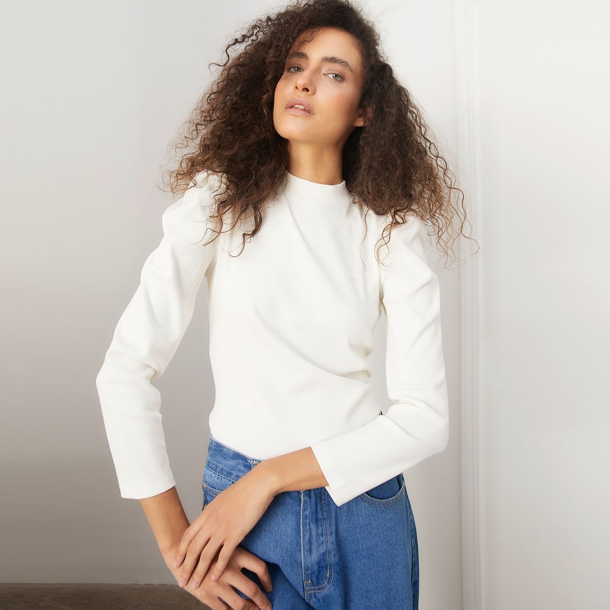 BASEMENT - Polera Manga Larga Mujer Basement