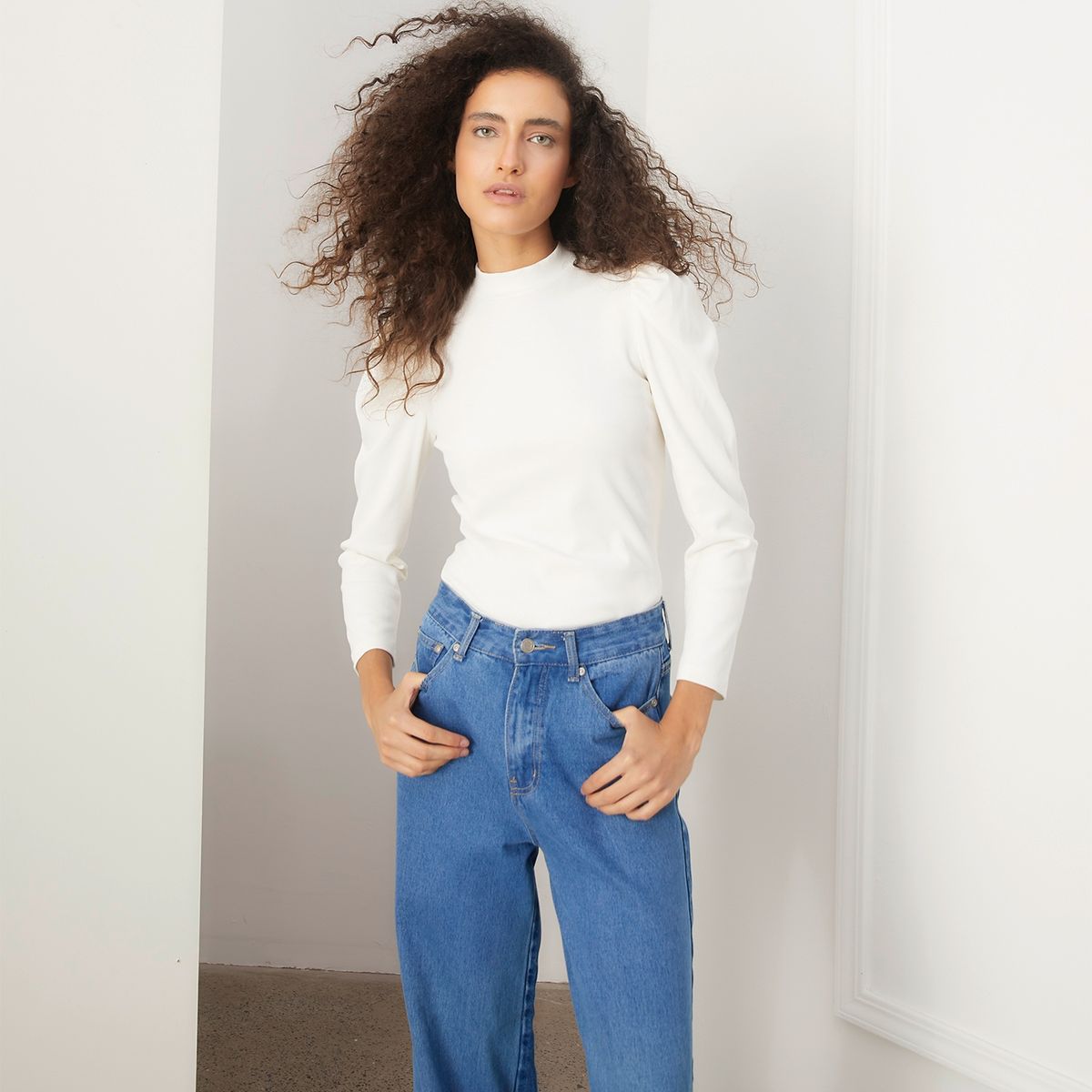 BASEMENT - Polera Manga Larga Mujer Basement