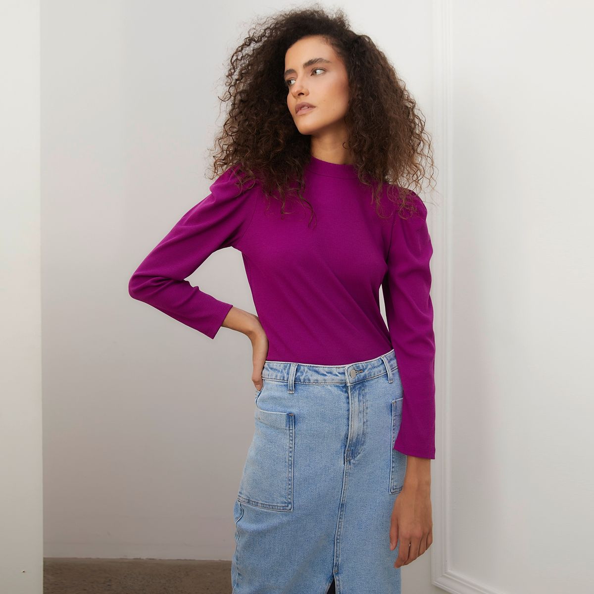 BASEMENT - Polera Manga Larga Mujer Basement