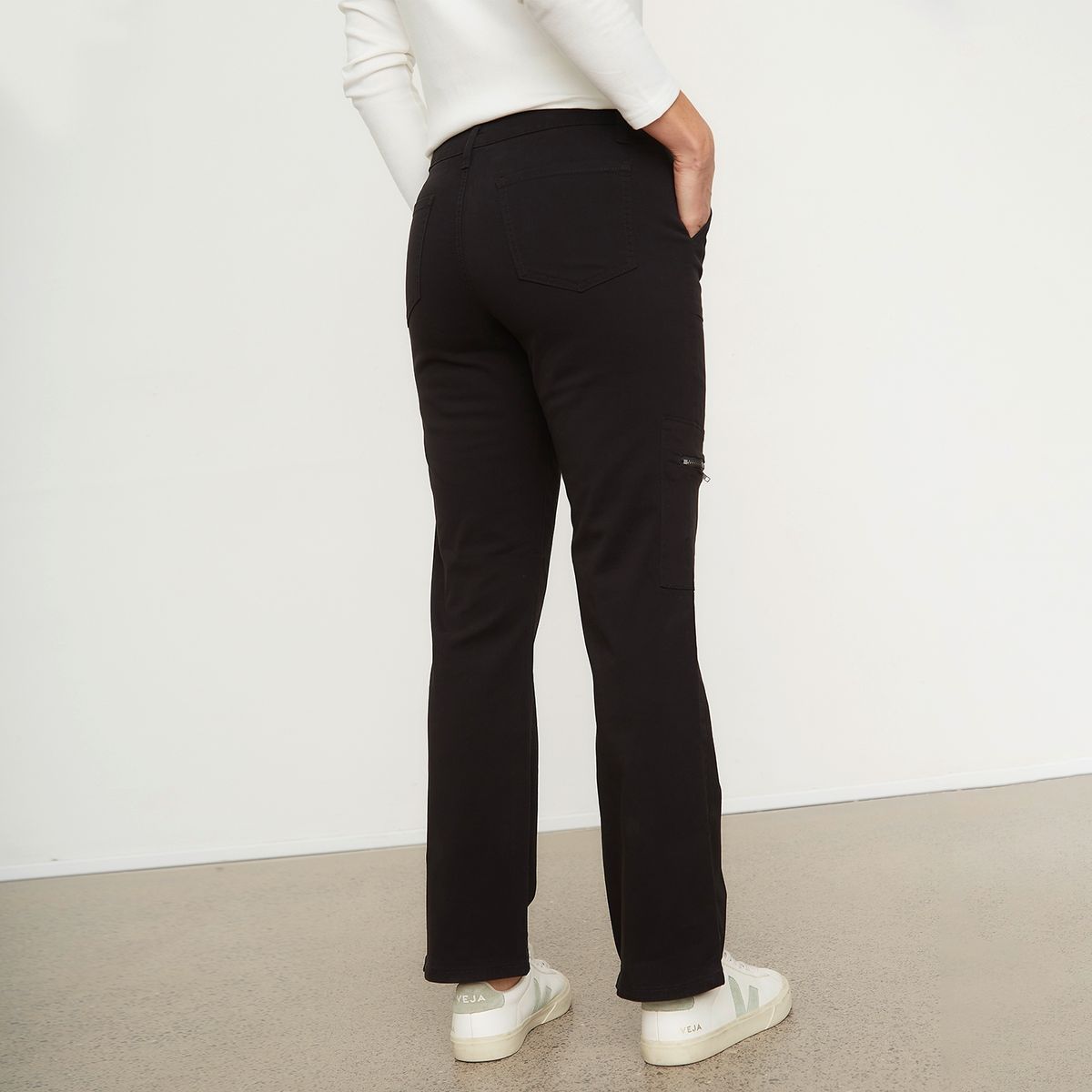 NEWPORT - Pantalón Recto Tiro Alto Mujer Newport