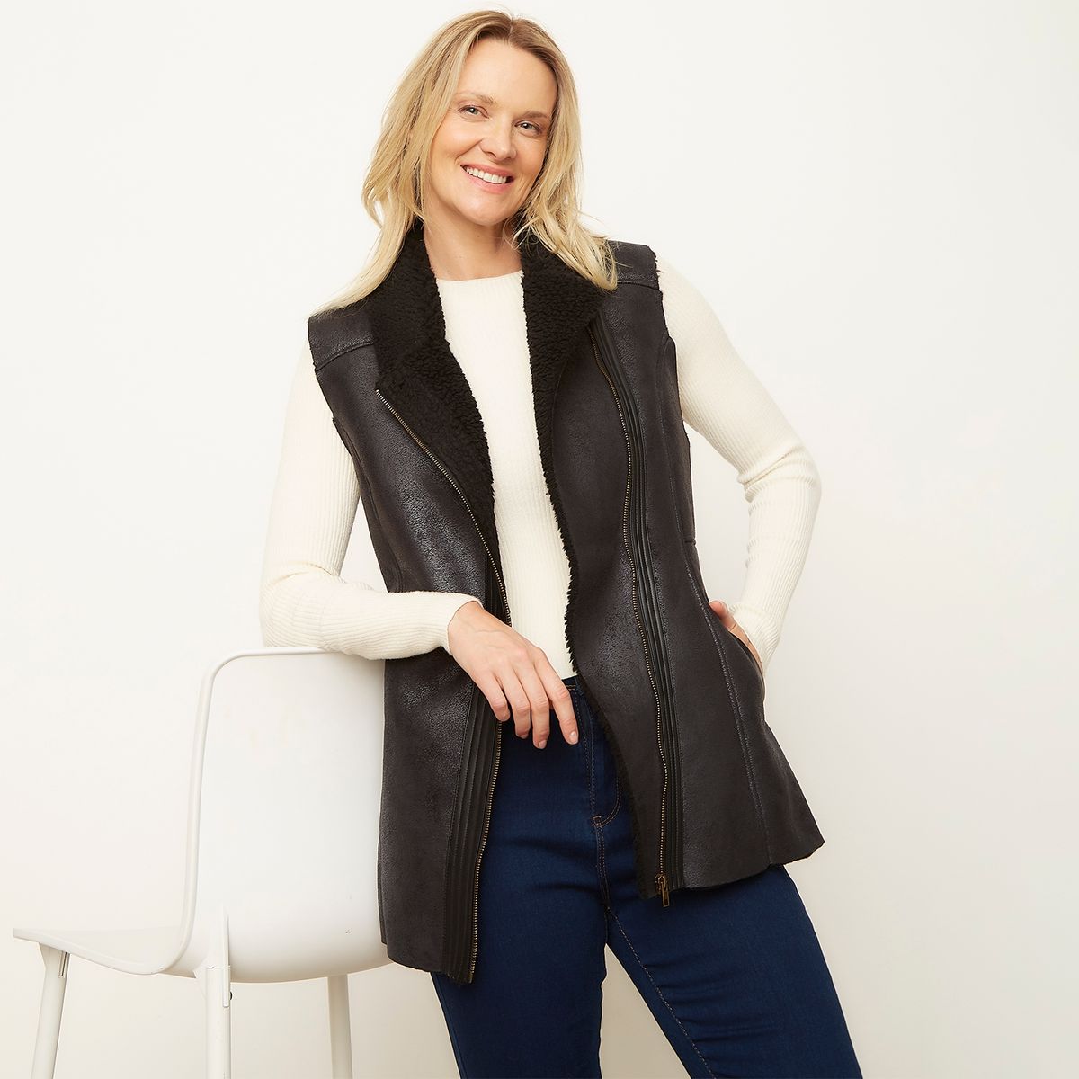 NEWPORT - Chaqueta Eco Cuero Mujer Newport