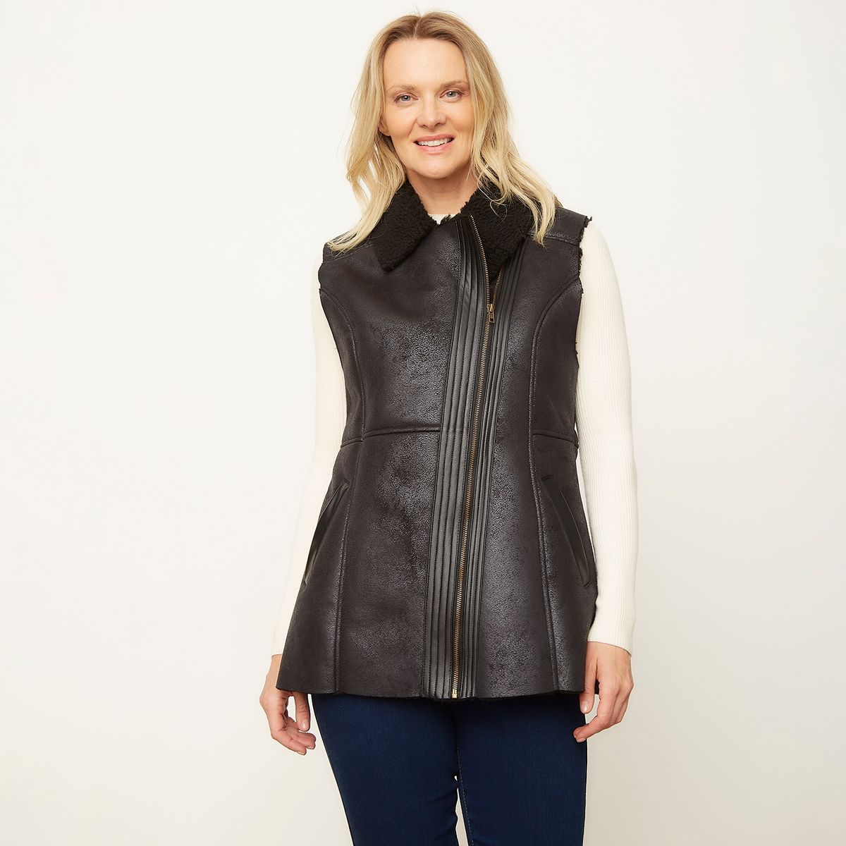 NEWPORT - Chaqueta Eco Cuero Mujer Newport