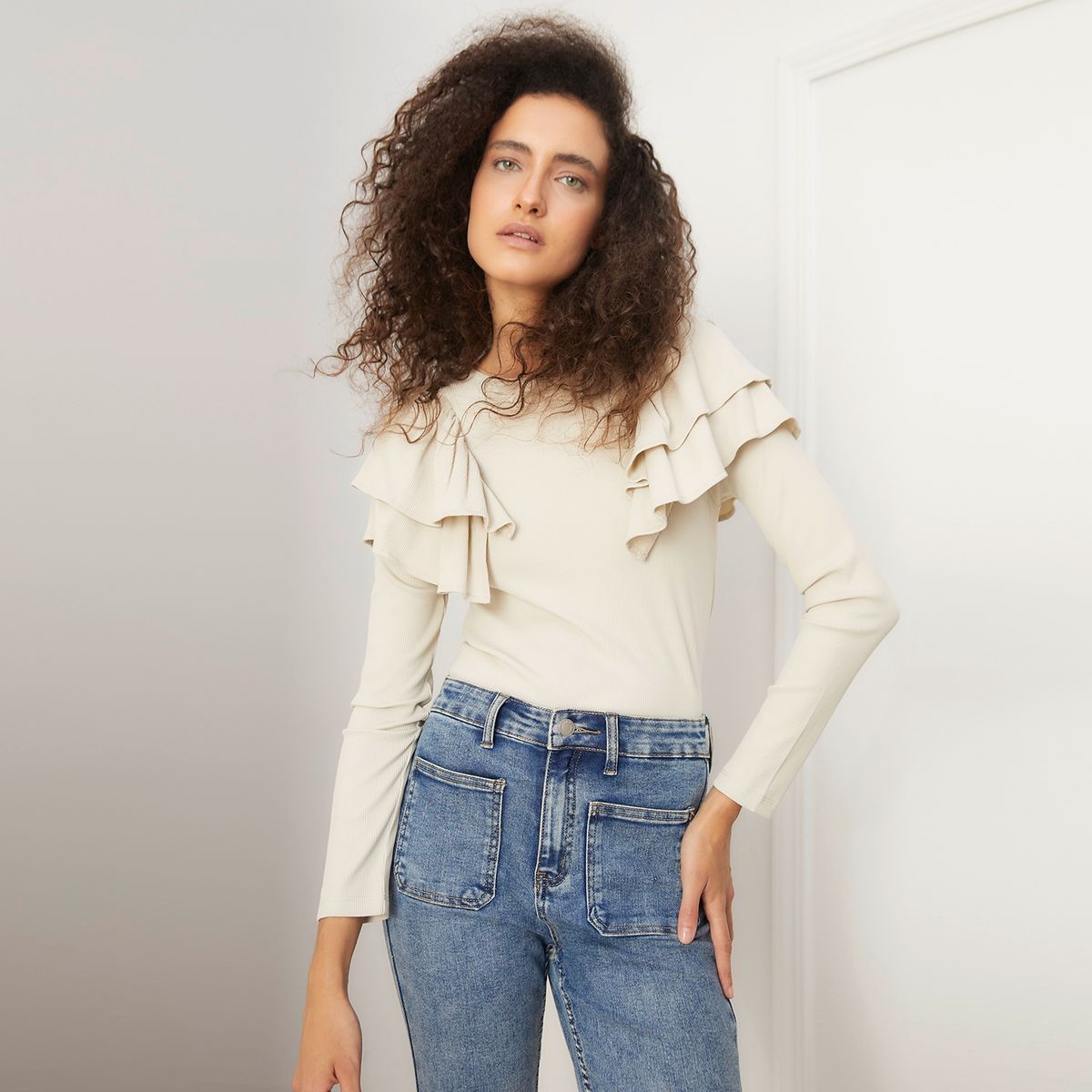 BASEMENT - Polera Manga Larga Mujer Basement