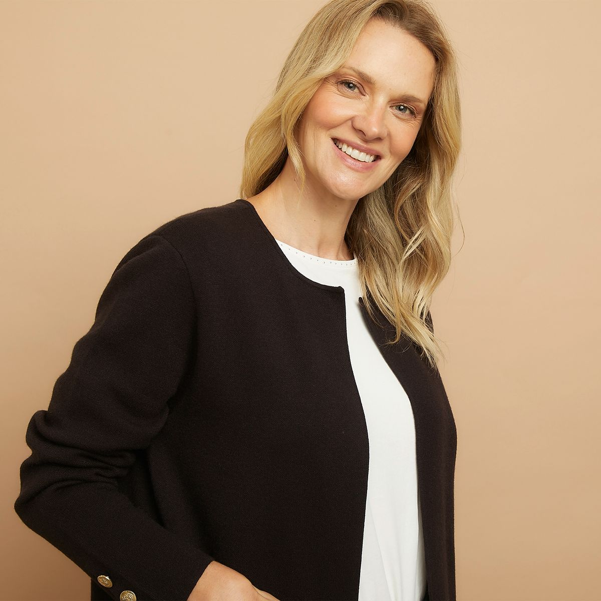 S COCCI - Chaleco Cuello Redondo Mujer S Cocci