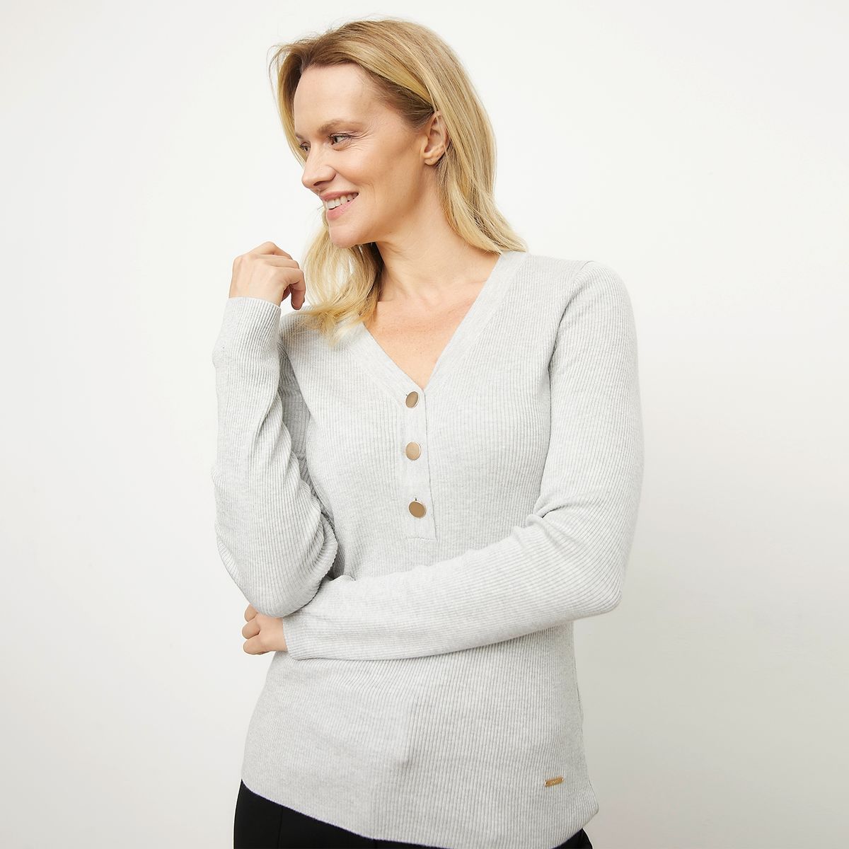 S COCCI - Sweater Rib Escote V Mujer S Cocci