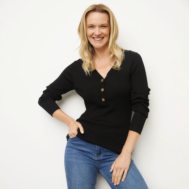 S COCCI - Sweater Rib Escote V Mujer S Cocci