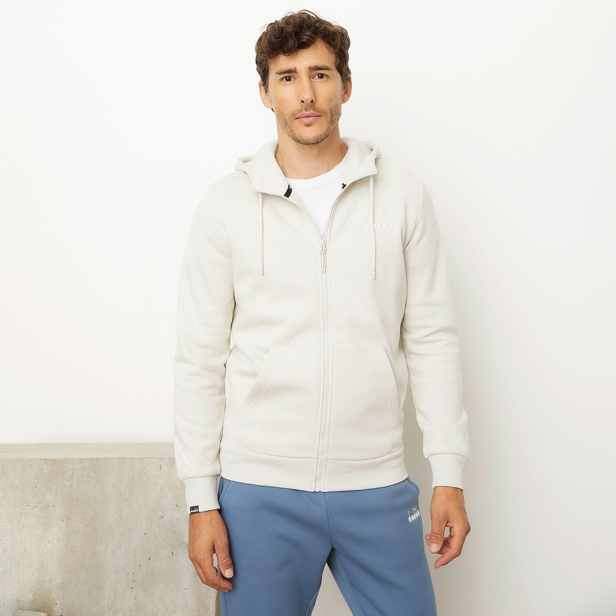 DIADORA - Polerón Con Cierre Algodón Recto Hombre Diadora