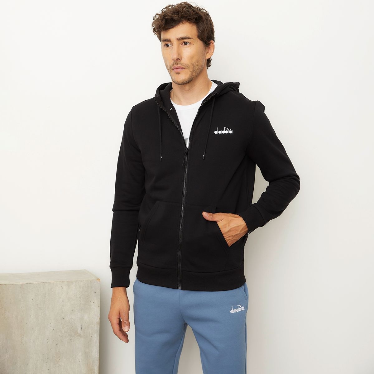 DIADORA - Polerón Con Cierre Algodón Recto Hombre Diadora