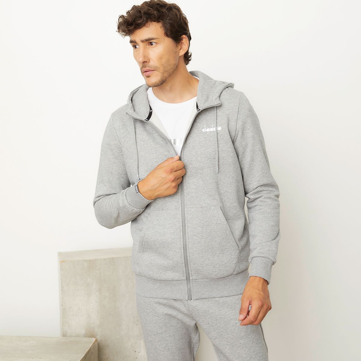 DIADORA - Polerón Con Cierre Algodón Recto Hombre Diadora