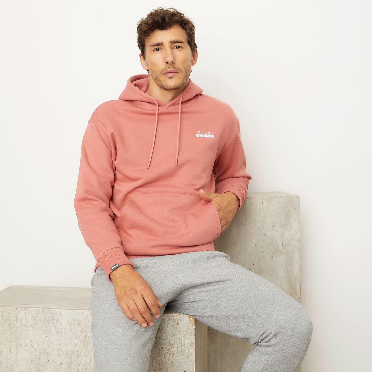 DIADORA - Polerón Canguro Algodón Recto Hombre Diadora