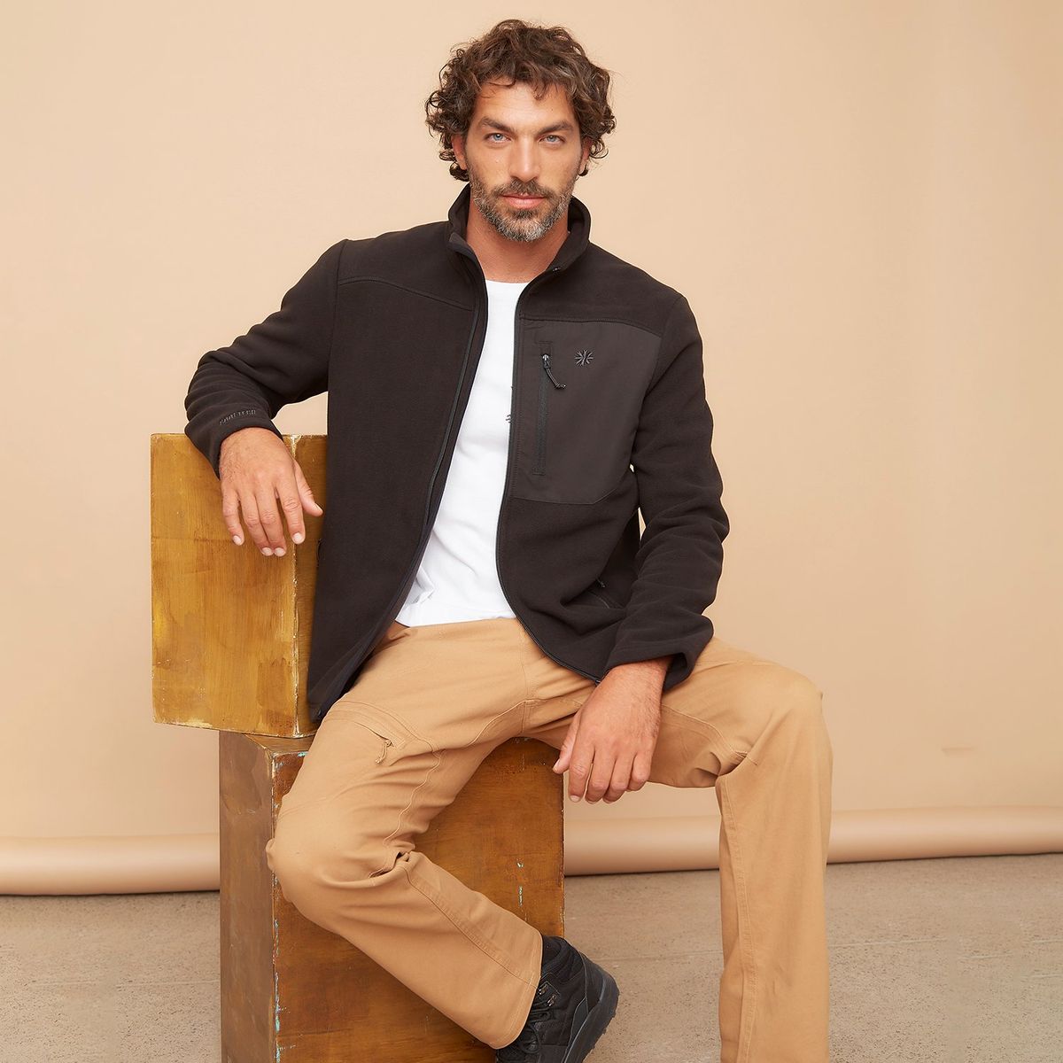 MOUNTAIN GEAR - Polerón Deportivo De Polar Hombre  Mountain Gear