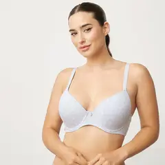 BLU - Sostén Balconette Mujer Algodón con Arco