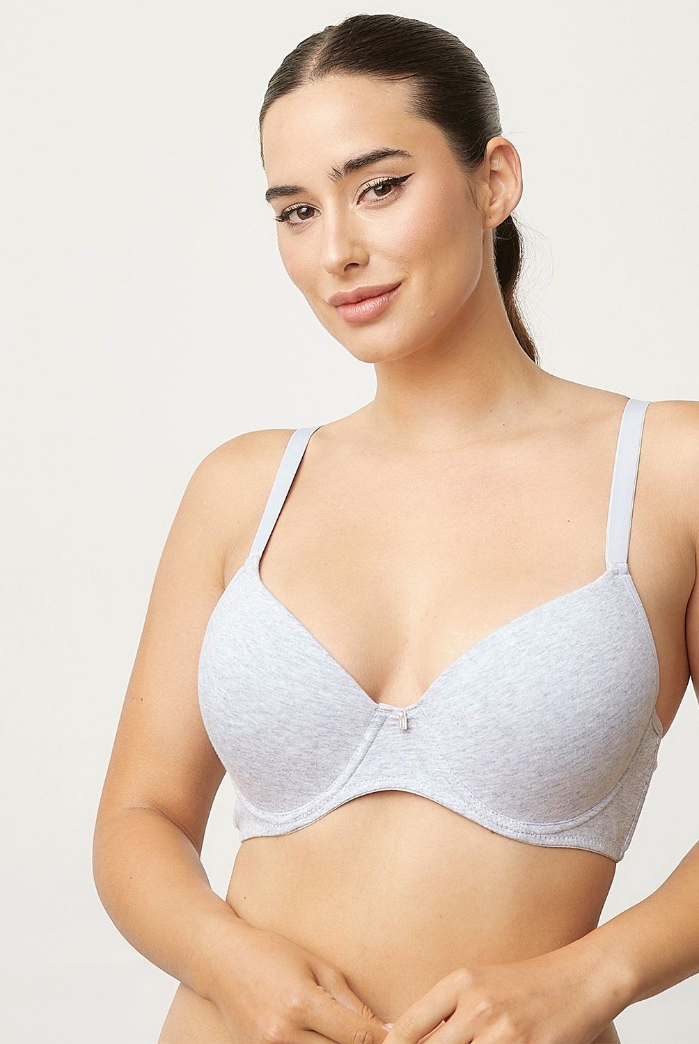 BLU - Sostén Balconette Mujer Blu Algodón con Arco
