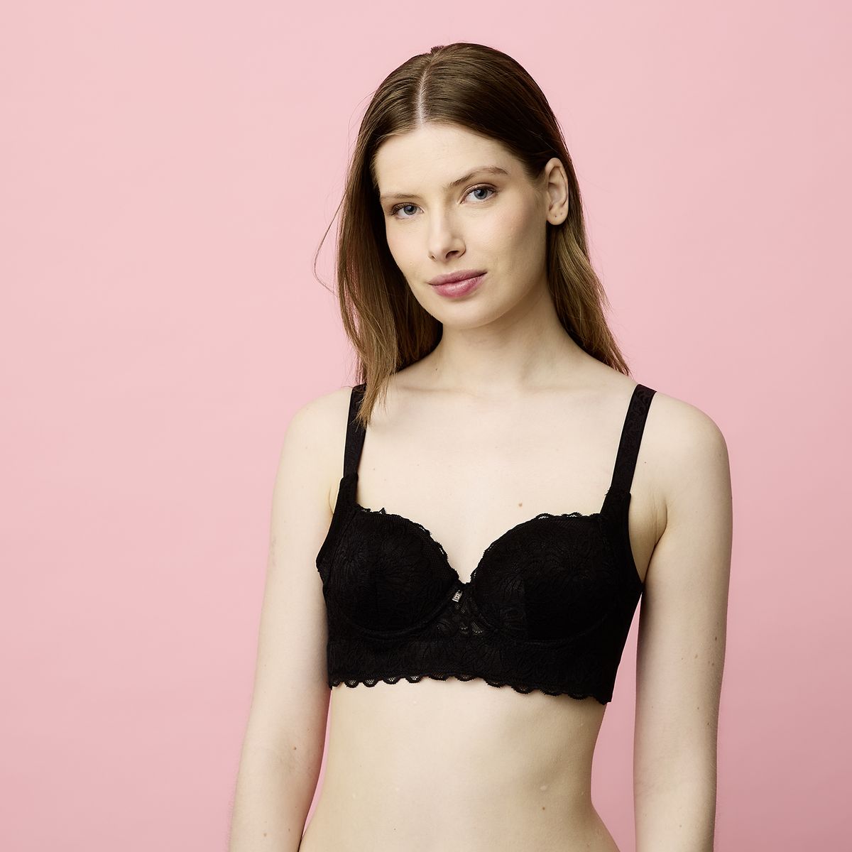 BLU - Sostén Realce Encaje Con Copa Mujer