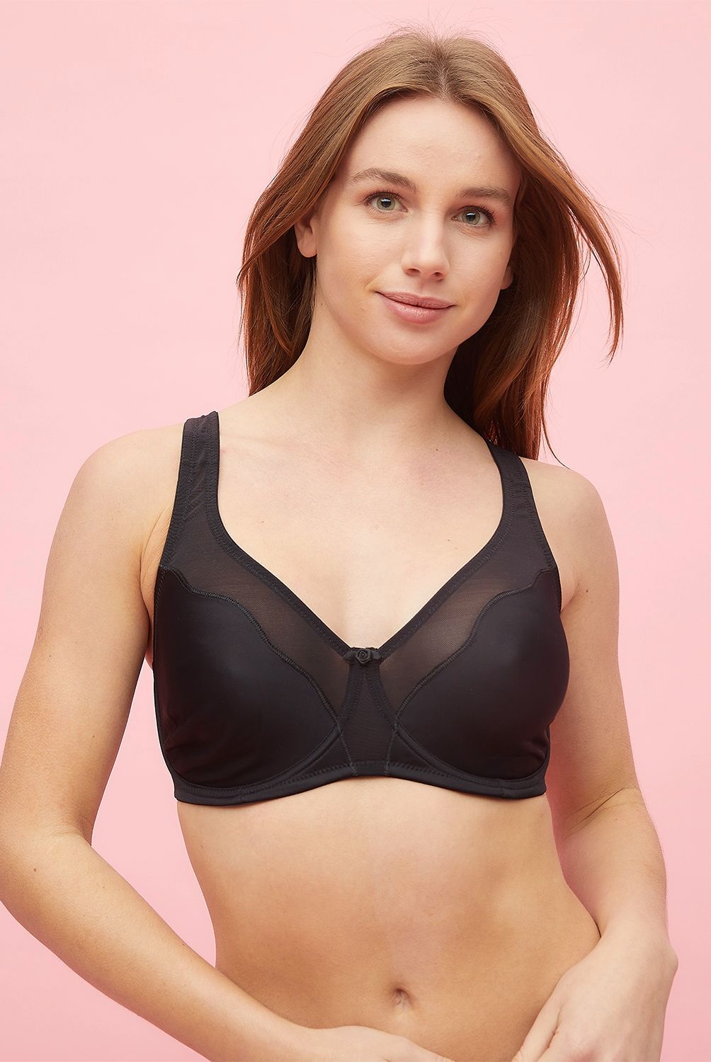 BLU - Sostén Minimizer Blu Mujer Liso Con Arco Poliamida