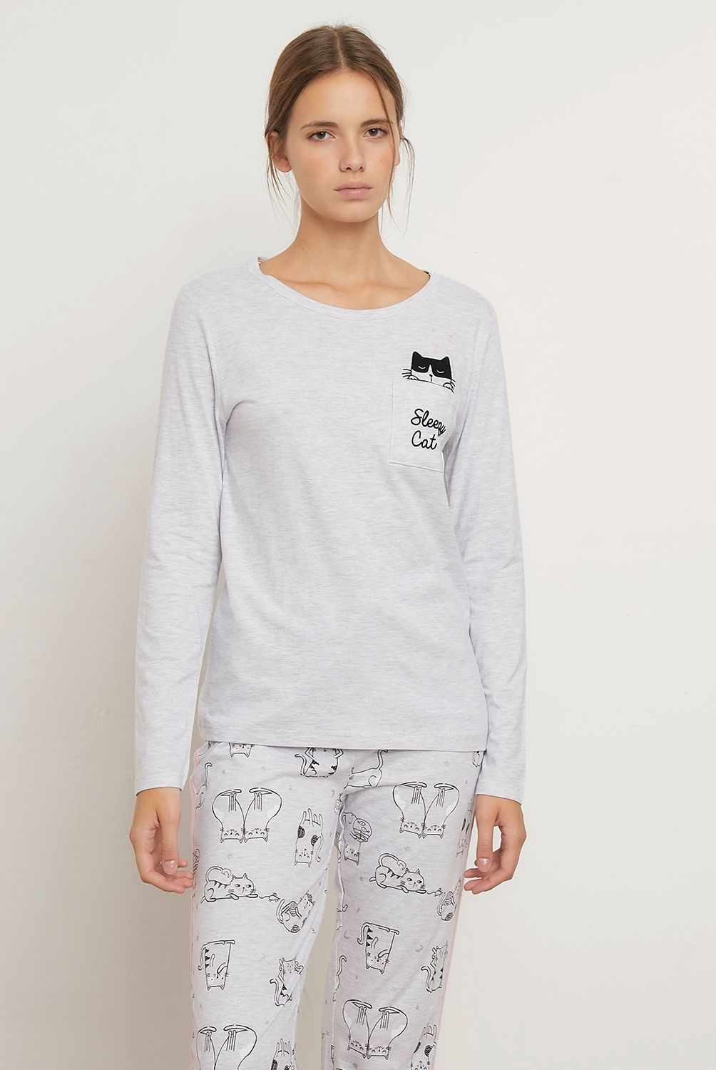 SYBILLA - Polera De Pijama Algodón Mujer Sybilla