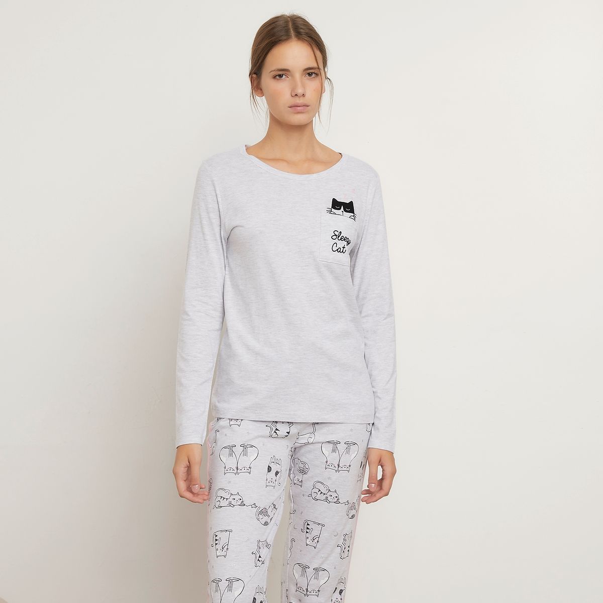 SYBILLA - Polera De Pijama Algodón Mujer Sybilla