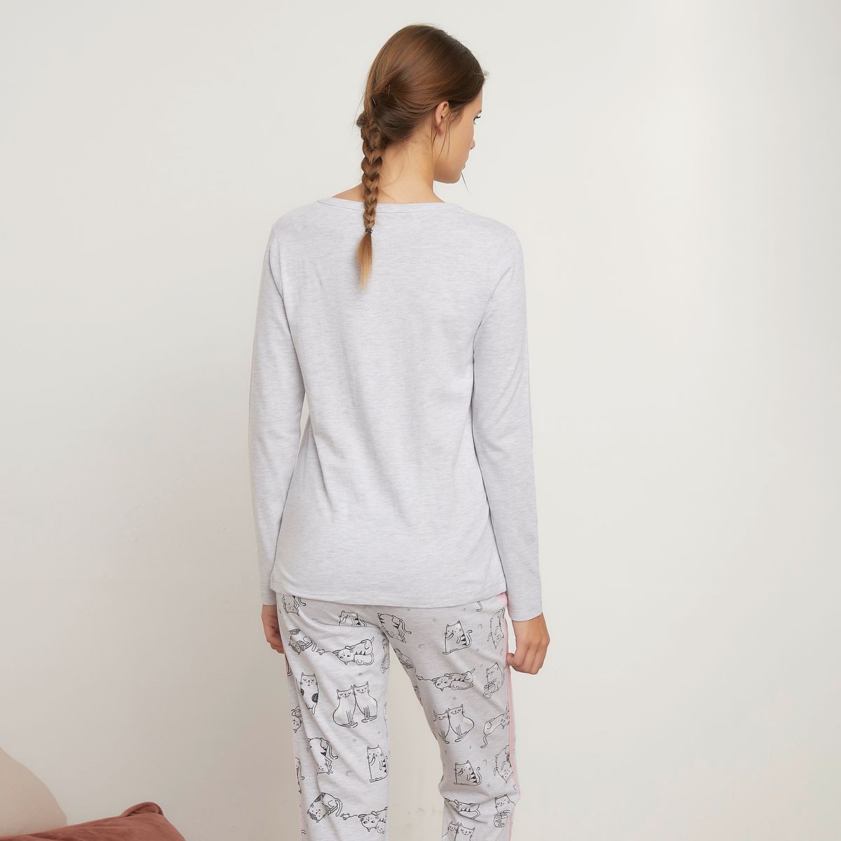 SYBILLA - Polera De Pijama Algodón Mujer Sybilla