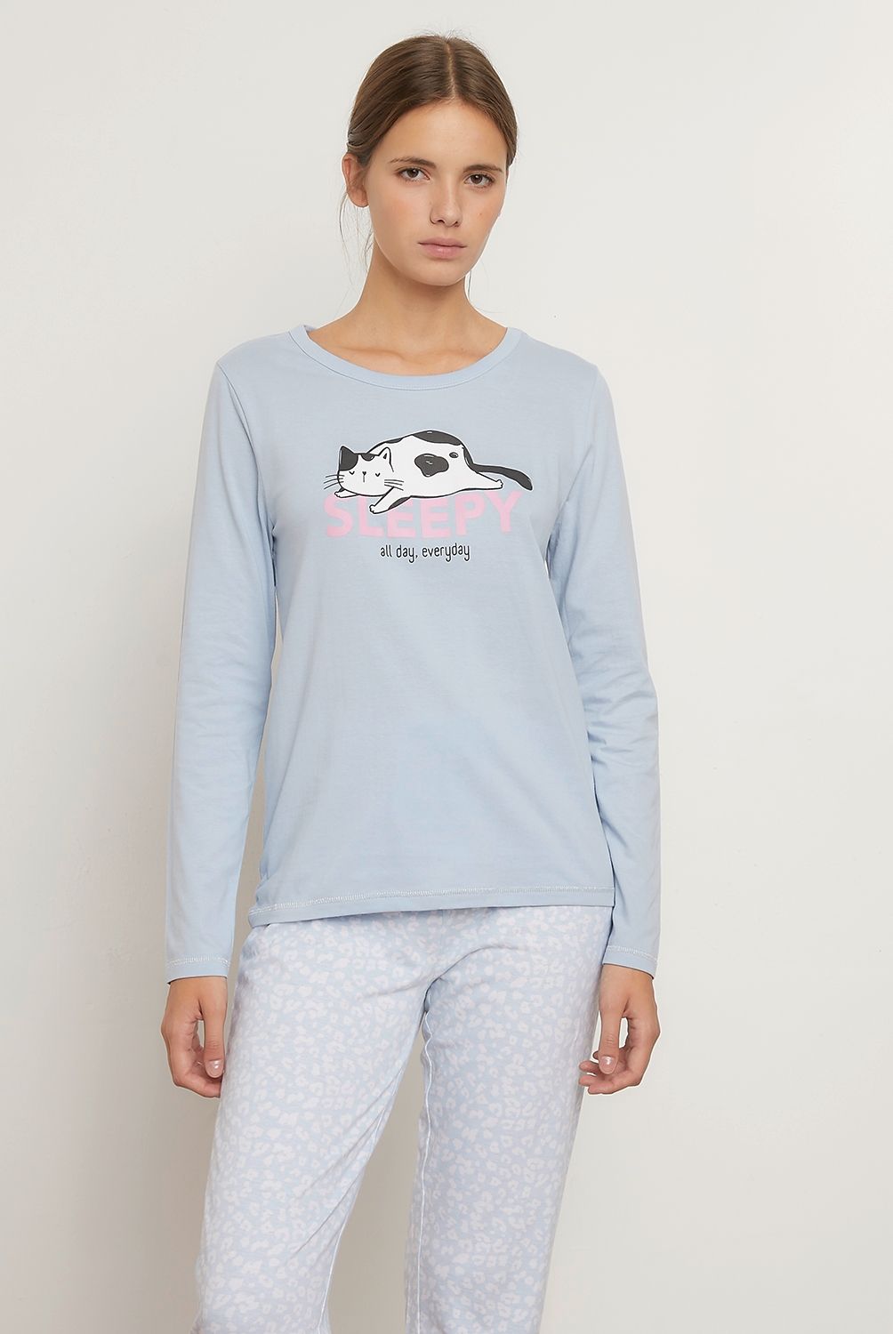 SYBILLA - Polera De Pijama Algodón Mujer Sybilla