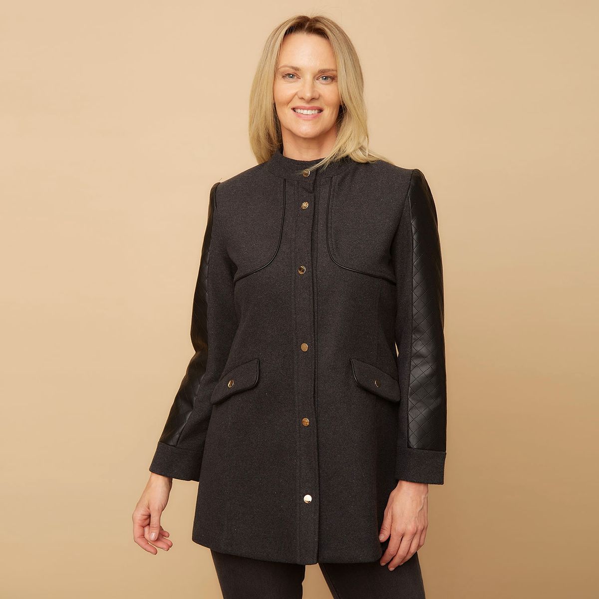 S COCCI - Chaquetón Eco Cuero Mujer S Cocci