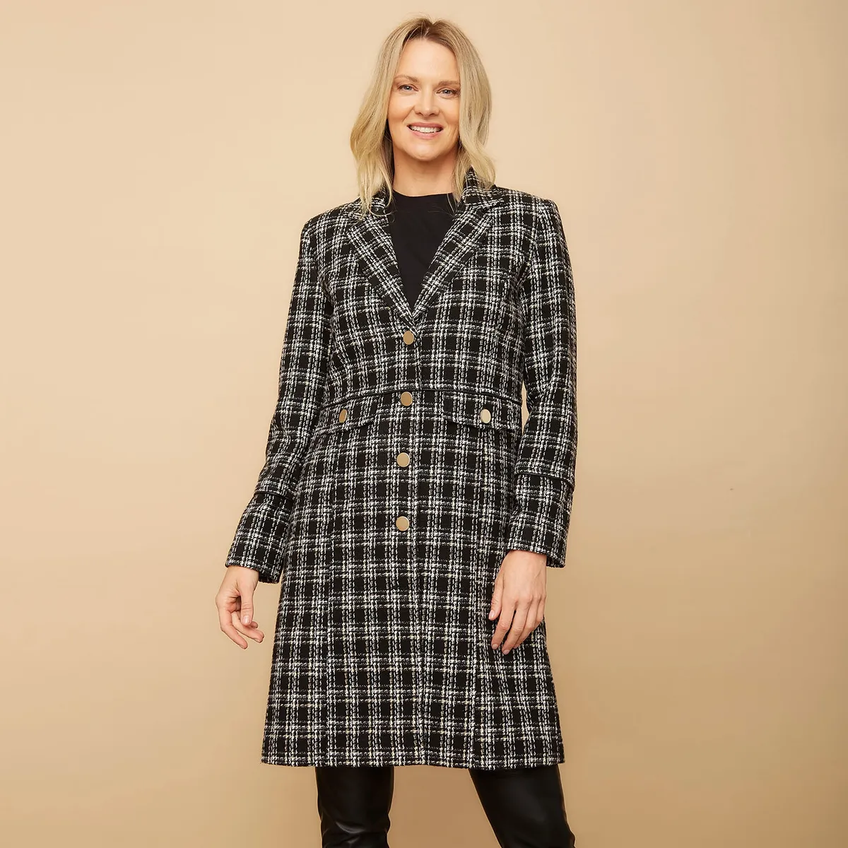 S COCCI - Abrigo Largo Botones Mujer S Cocci