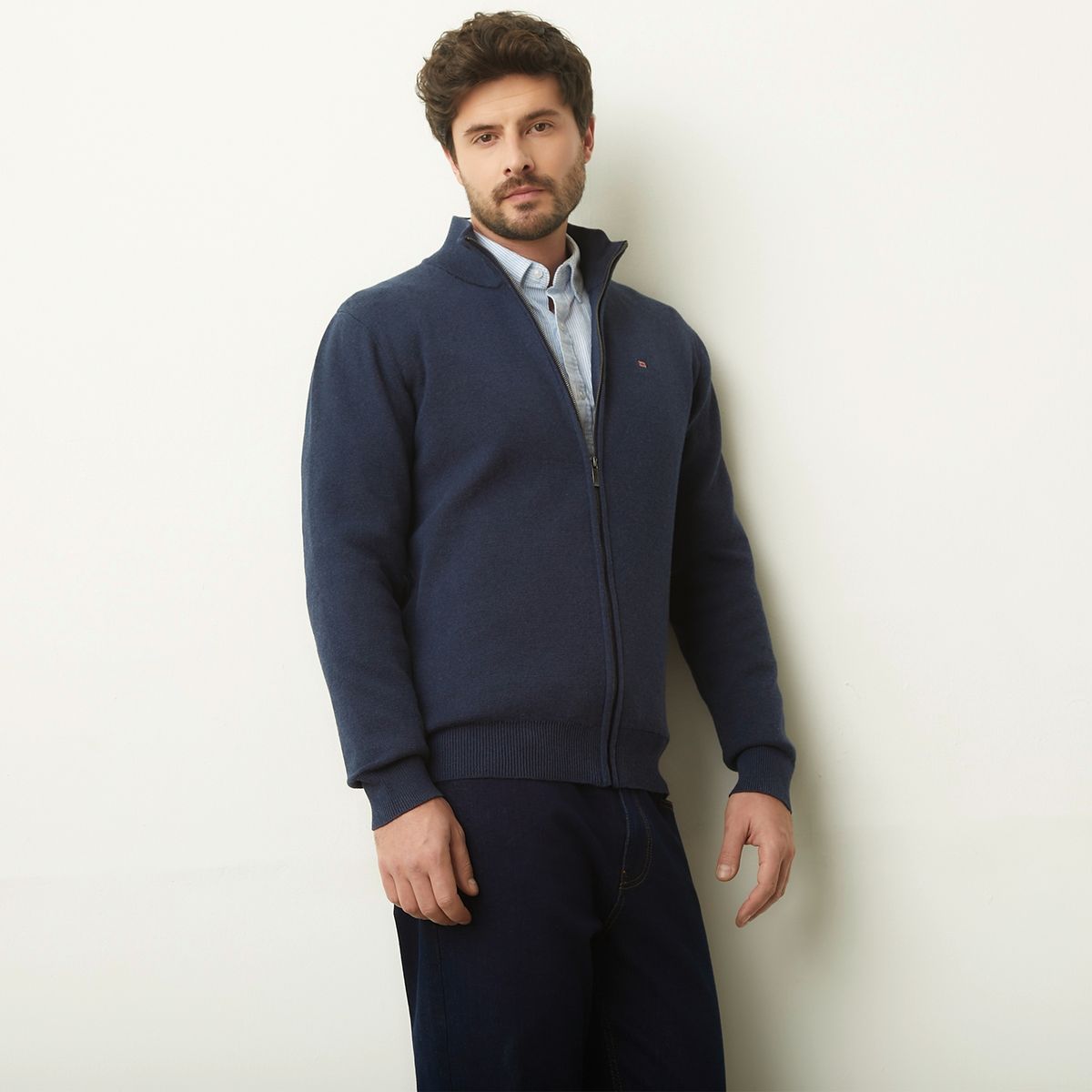 UNIVERSITY CLUB - Sweater University Club Algodón Cierre Frontal Hombre