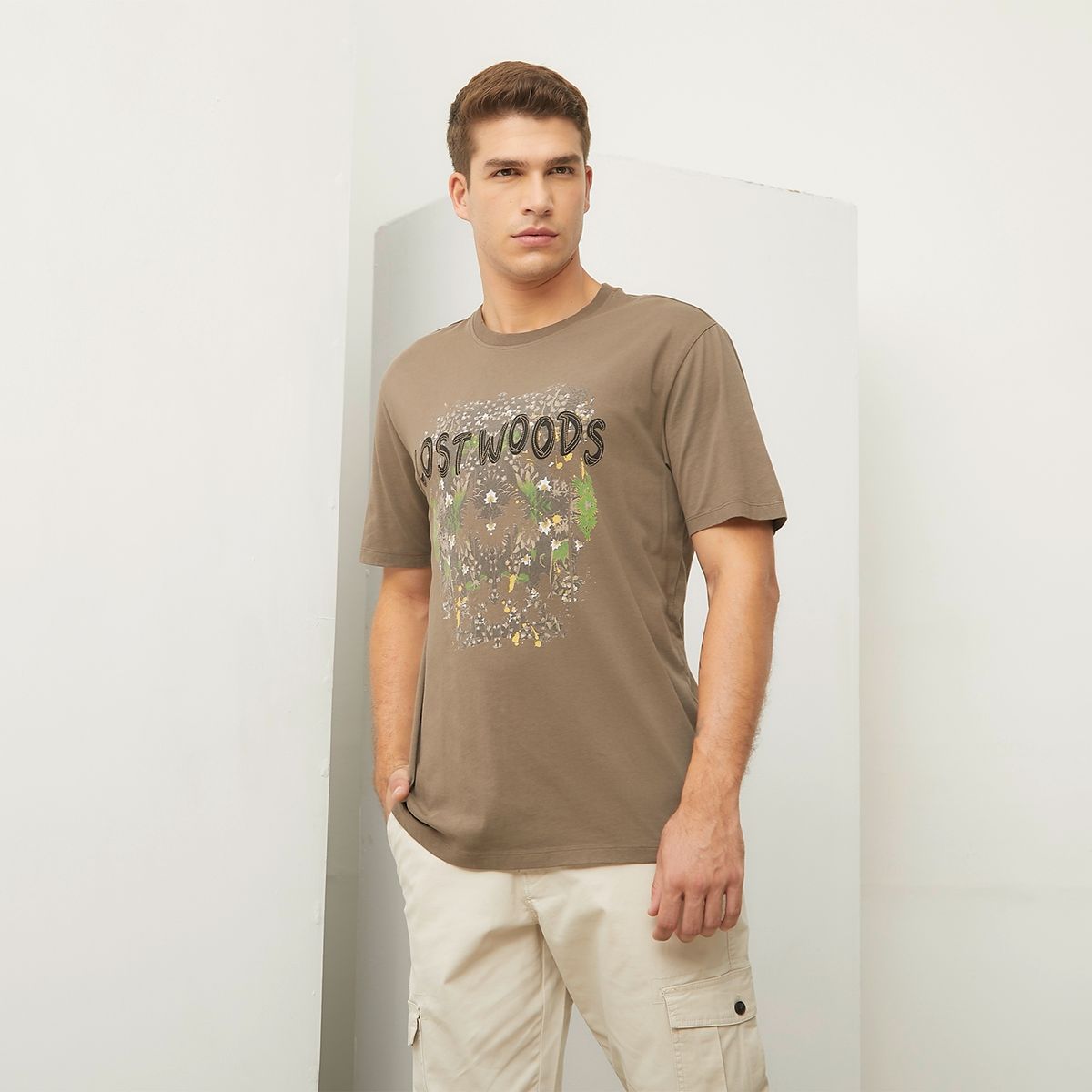 BASEMENT - Polera Manga Corta Algodón Hombre Basement