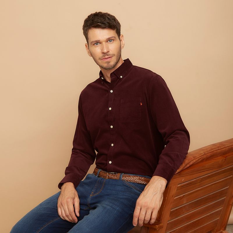 LA MARTINA - Camisa Cotelé Manga Larga Slim Fit Hombre La Martina