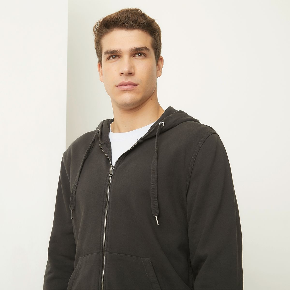 BASEMENT - Polerón Con Cierre Algodón Hombre Basement