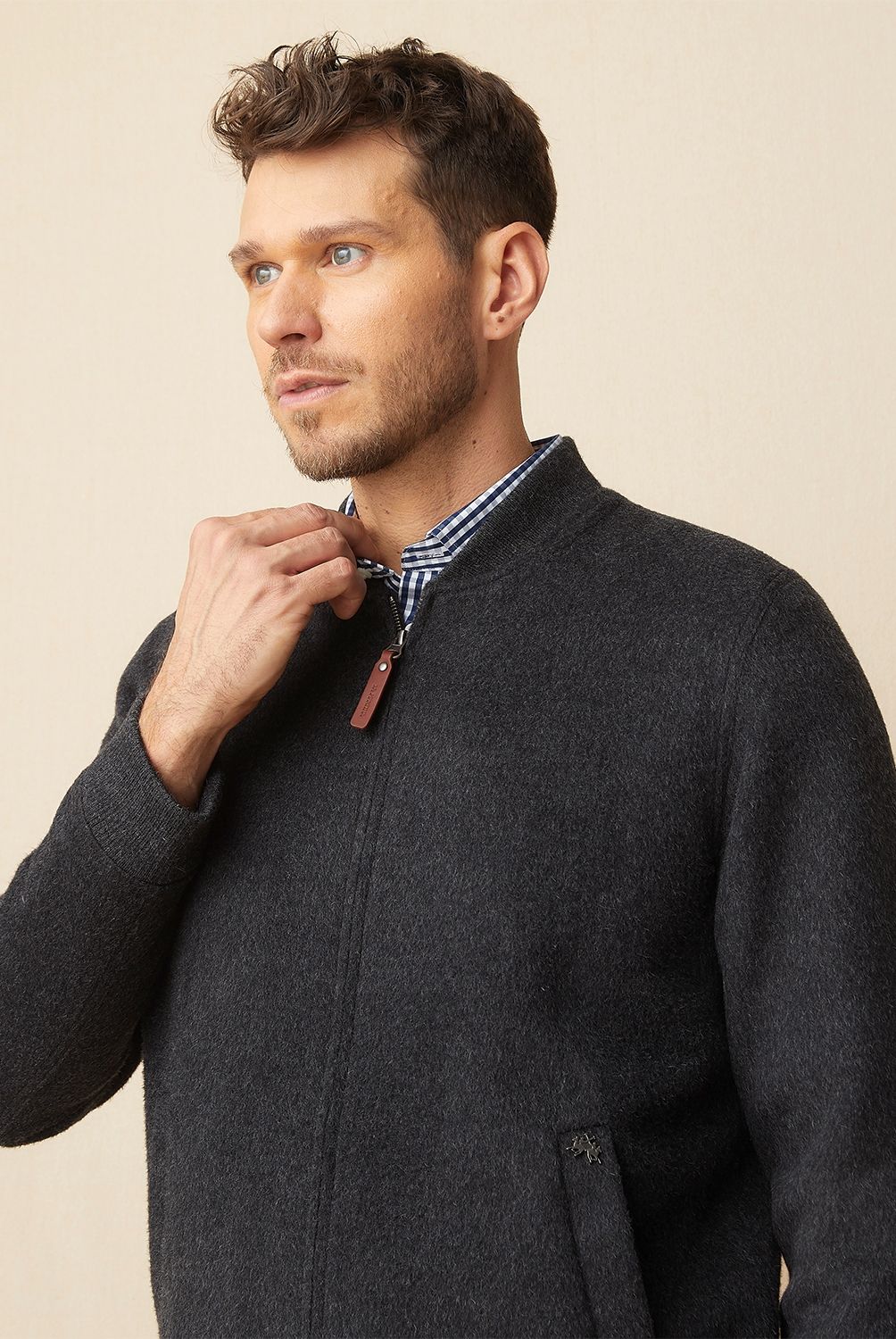 LA MARTINA - Chaqueta Bomber Casual Alpaca Hombre La Martina