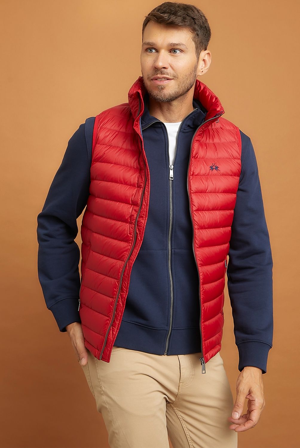 LA MARTINA - Parka Sin Mangas Acolchada Hombre Recto La Martina
