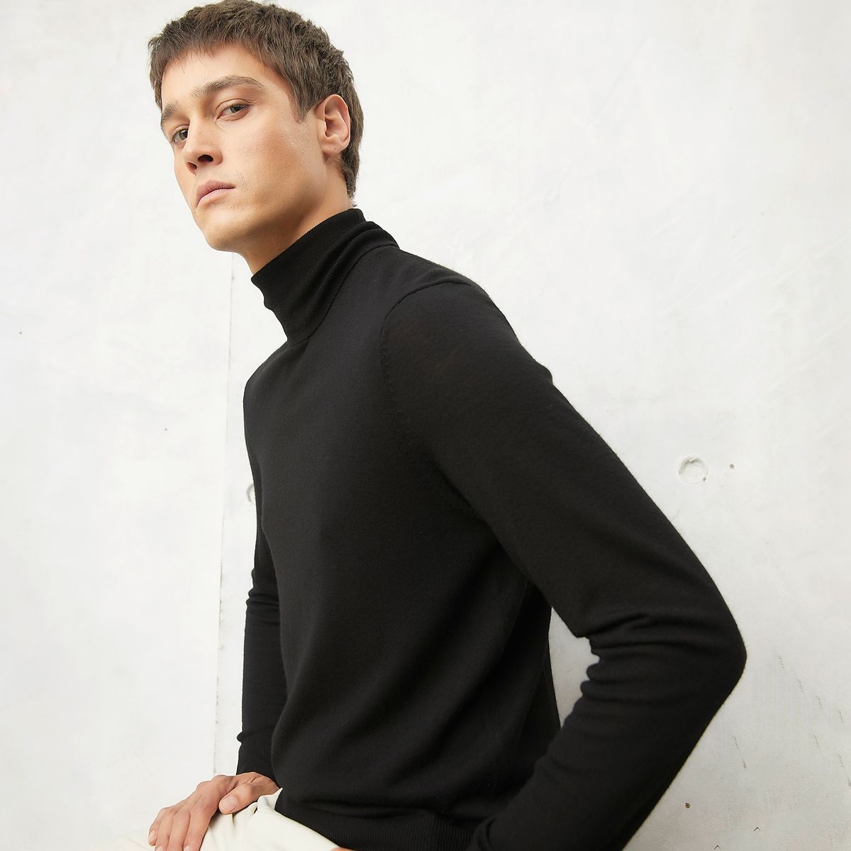 WOLF&HANK - Sweater Liso Manga Larga Lana Recto Hombre Wolf&Hank