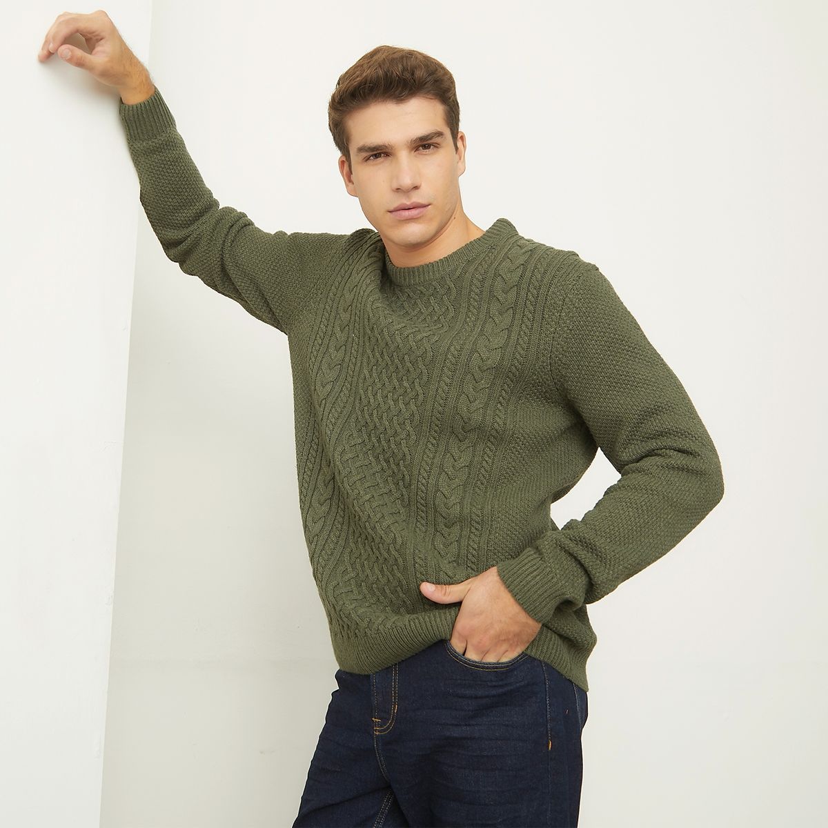 BASEMENT - Sweater Chaleco Manga Larga Hombre Basement