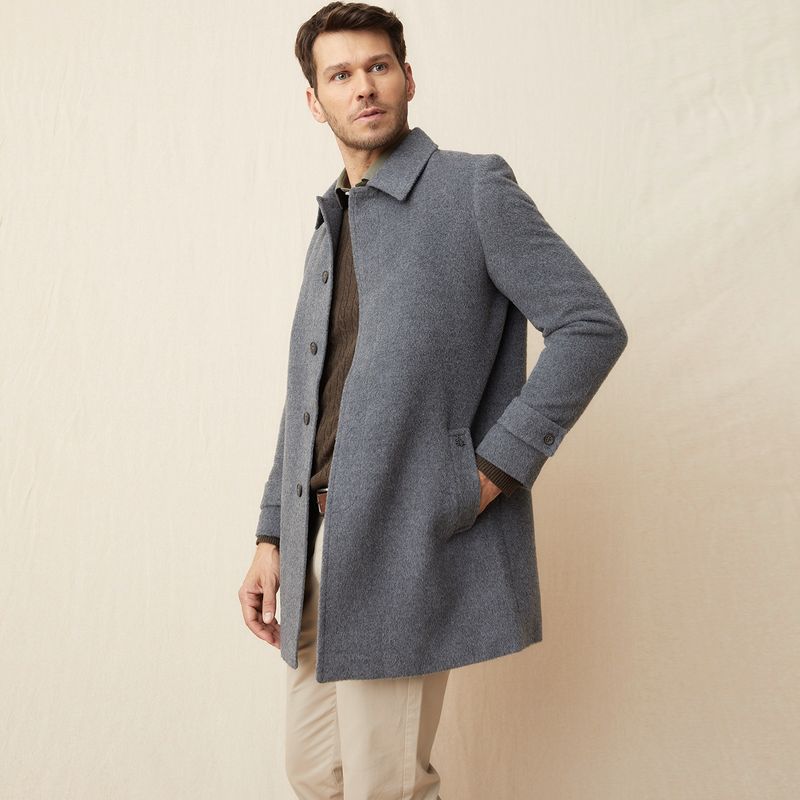 LA MARTINA - Abrigo De Paño Alpaca Hombre La Martina