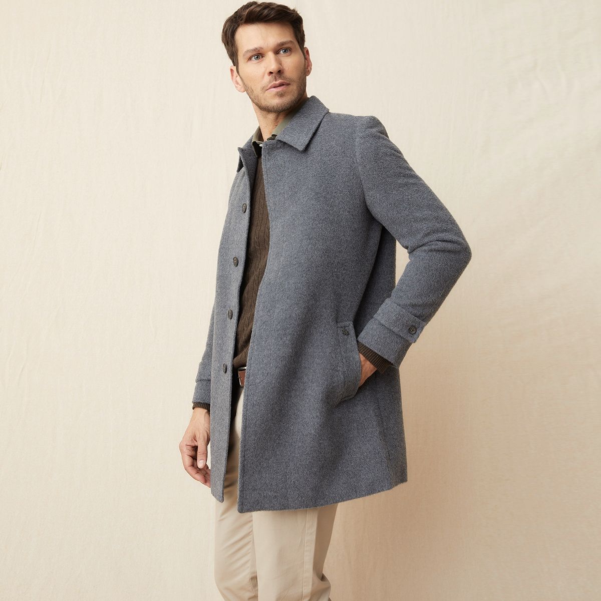 LA MARTINA - Abrigo De Paño Alpaca Hombre La Martina