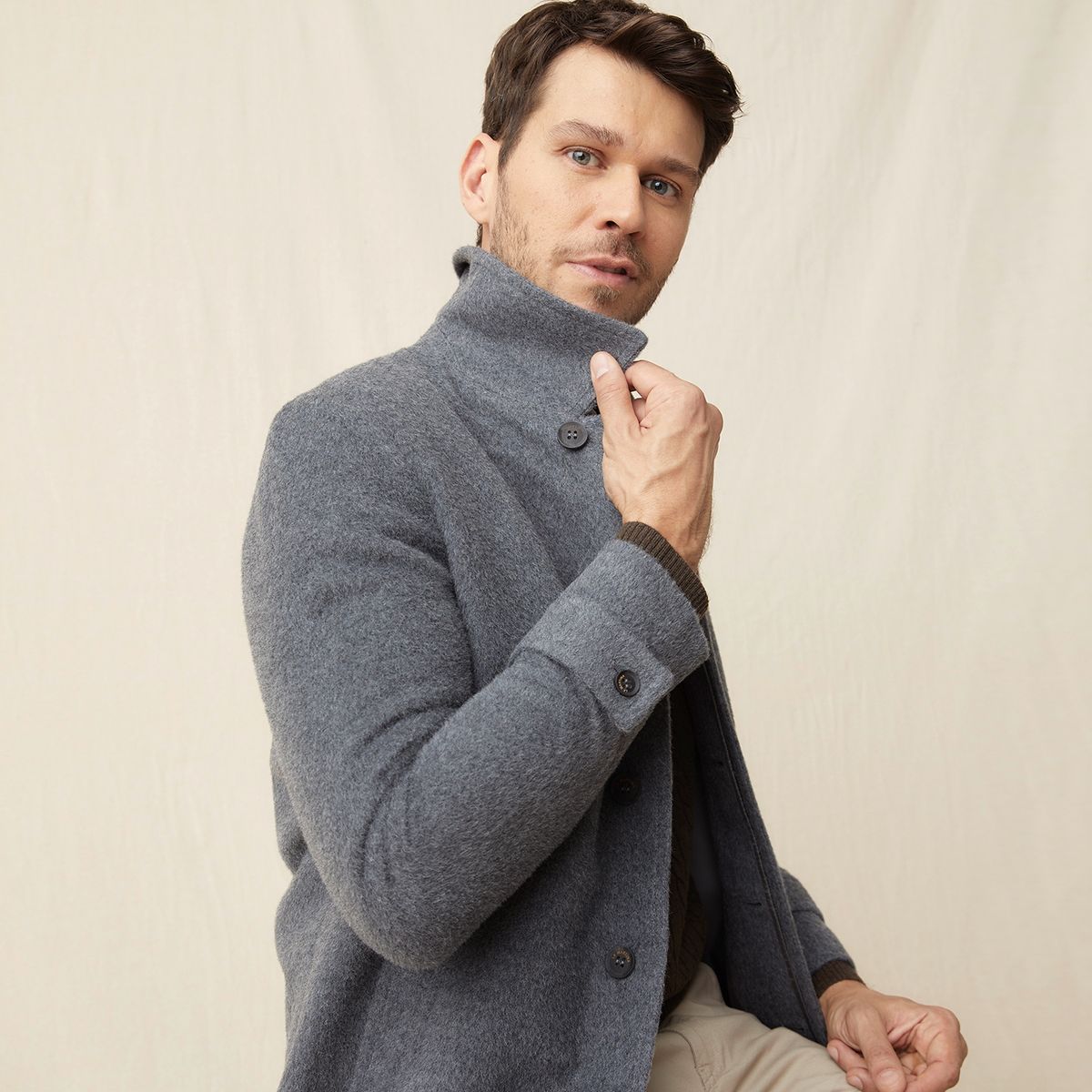 LA MARTINA - Abrigo De Paño Alpaca Hombre La Martina