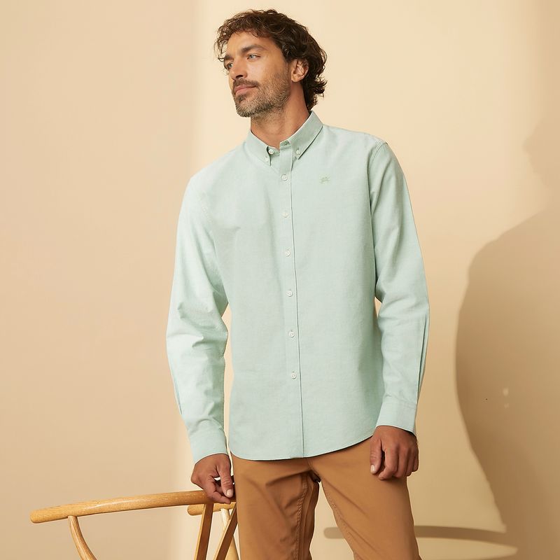 CASCAIS - Camisa Sport Manga Larga Algodón Slim Fit Hombre Cascais